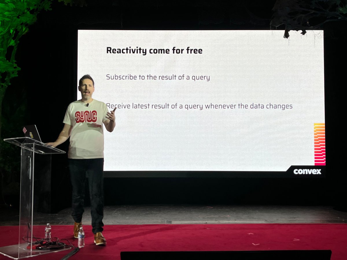 Great talk from <a href="/jamesacowling/">James Cowling</a> of <a href="/convex/">Convex</a> on how sync is the holy grail app development primitive, with insights into the design of their query language, sync protocol, and database itself to support this primitive.