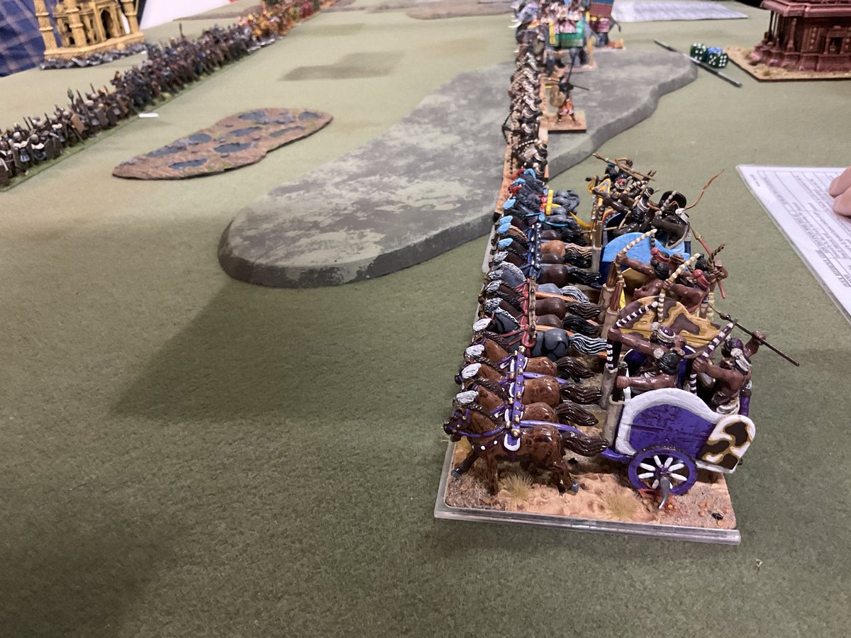 Oldwargamer's tweet image. Played DBA Big Battles last night at the club. Got the Classical Indians out with 7 #Elephants and 6 Heavy Chariots, but still got smashed by the Sassanids 🙁
#DBA #DBAbigbattles #Indians #ClassicalIndians #Ancients #28mm
