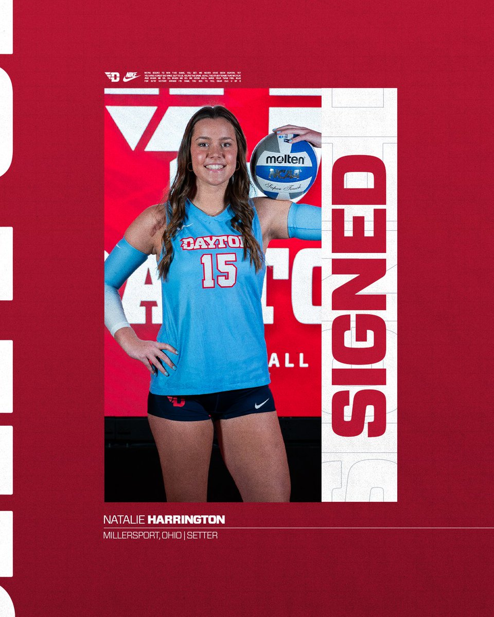 DaytonVB's tweet image. Please welcome setter Natalie Harrington to the Flyer Family! ✈️👏

#UDVB // #FlyerLegacy