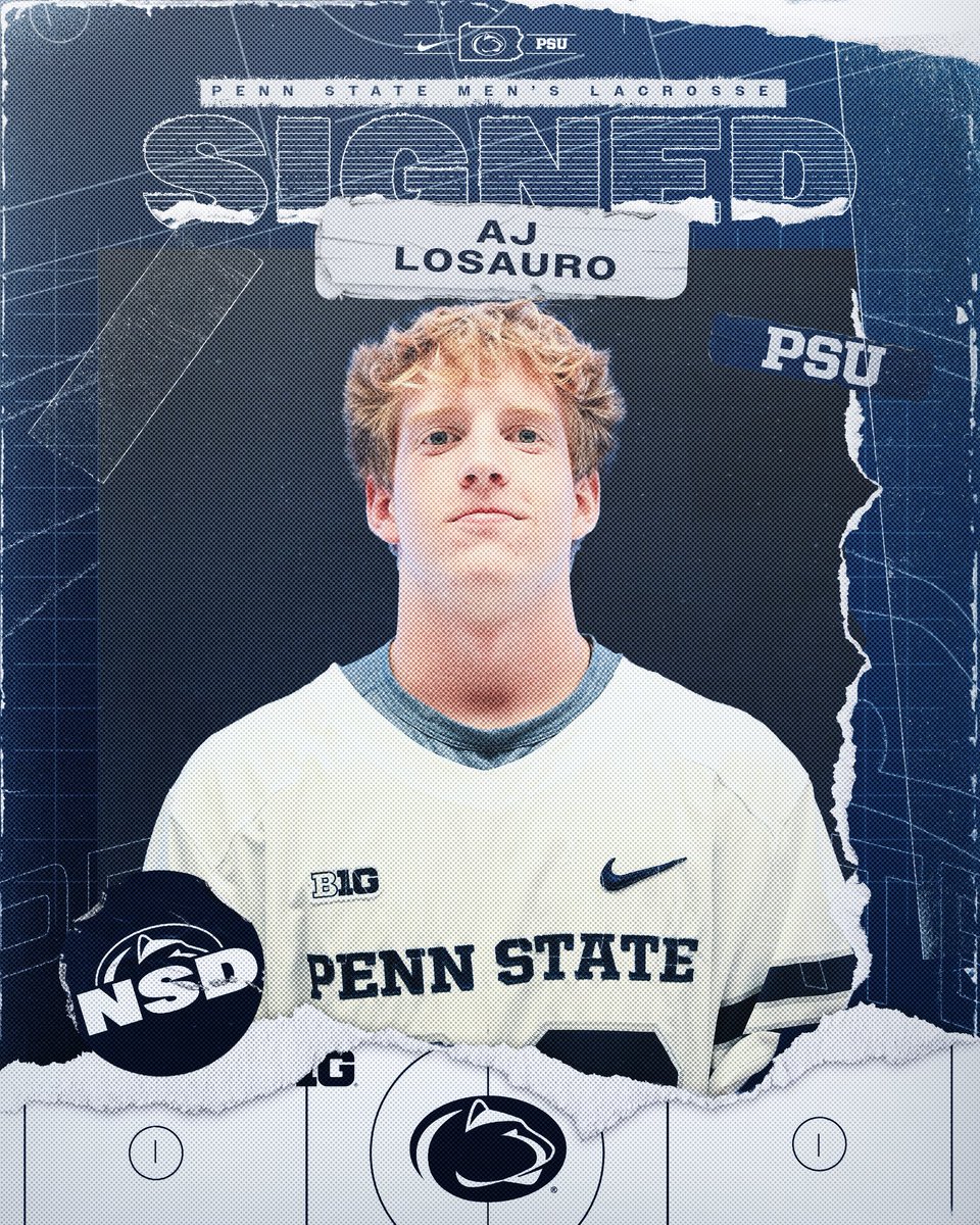 PennStateMLAX's tweet image. AJ LoSauro. Attack. Ridgewood, New Jersey.

Welcome to Happy Valley 🤝