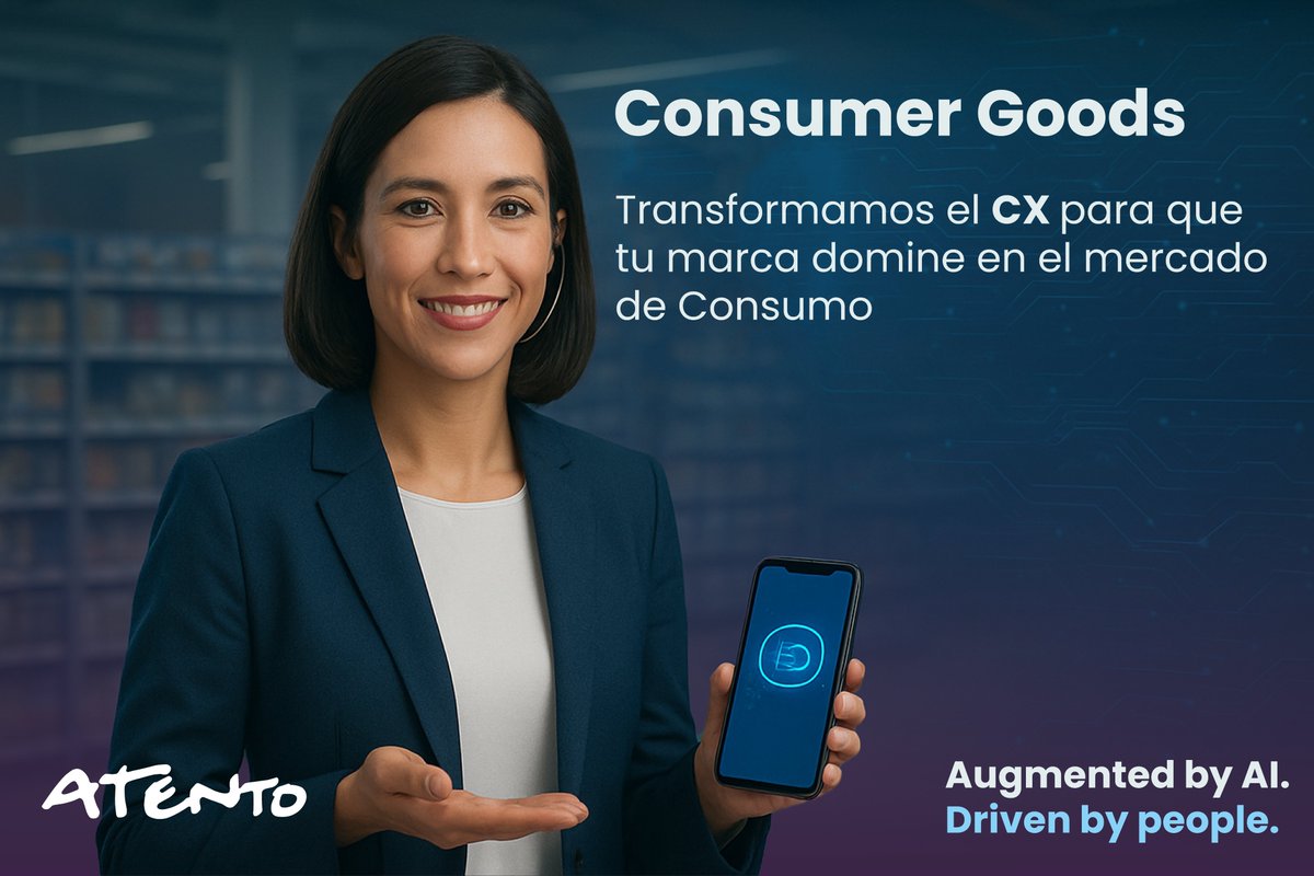 En Atento ayudamos a las marcas de consumo masivo a ir más allá de la transacción: a crear relaciones que inspiran confianza y preferencia.
Descubre cómo 👉 atento.com/es/industria/b…
#CX #ConsumoMasivo #IA #CustomerExperience #Atento