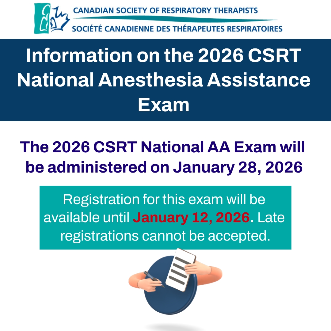 CSRT_tweets's tweet image. Taking the CSRT National Anesthesia Assistance Exam? Registration is now open!
The exam will be held January 28, 2026
For more information or to register: csrt.com/national-ccaa-…