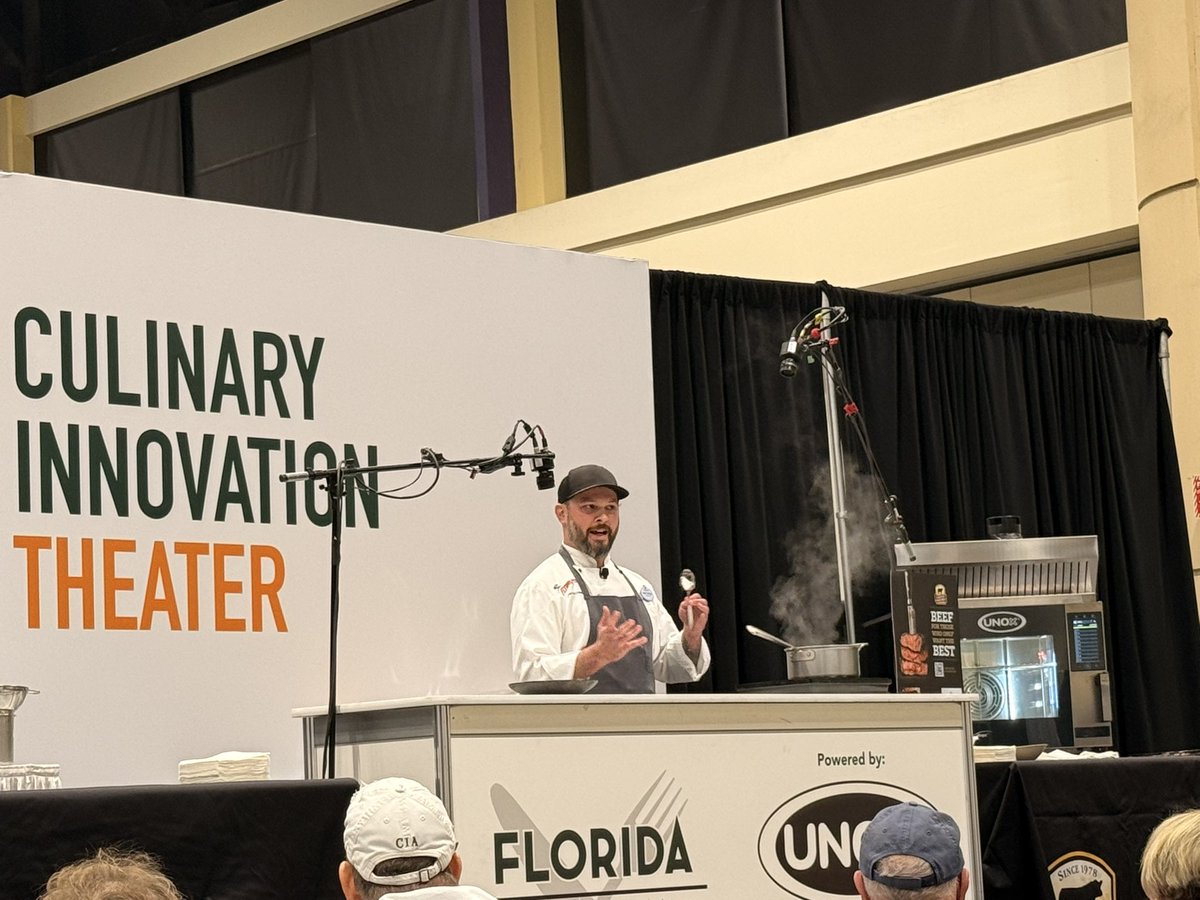 ParktoPlate's tweet photo. Disney Boardwalk’s Flying Fish Chef de Cuisine, Matthew Eiler, recently performed a culinary demonstration at the Florida Restaurant Show. During the demonstration, he unveiled a new seasonal dish that will be introduced to the restaurant next week. https://t.co/XxLyapfm8t