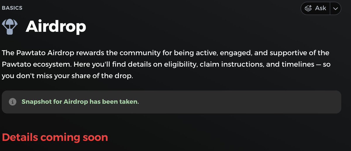 OnchainpfpStack's tweet image. $TATO snapshot has now been taken.