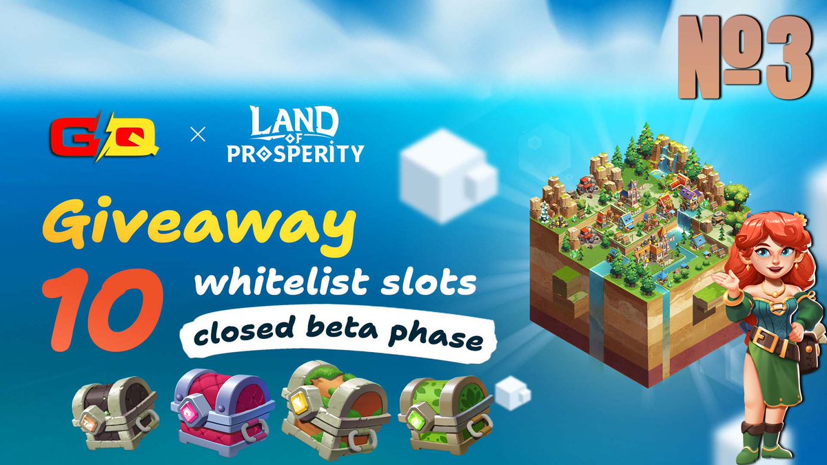 GQ_Zone's tweet image. ⚡️ LAST CHANCE GIVEAWAY! Land of Prosperity WL Slot! ⚡️ @LOP_Play 

I&apos;m giving away 10 Whitelist spots! This is your key to the Closed Beta and unmatched early utility:

1️⃣ Rare NFT: Mint a FREE Uncommon or Rare Land Block (higher $LOP earning &amp;amp; flatter terrain!). 
2️⃣ Referral…