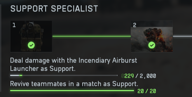 ThomasiioTV's tweet photo. @Battlefield can this assignment please be fixed to track all damage done by the incendiary airburst and not ONLY the initial direct damage https://t.co/CRLr5hdzWv