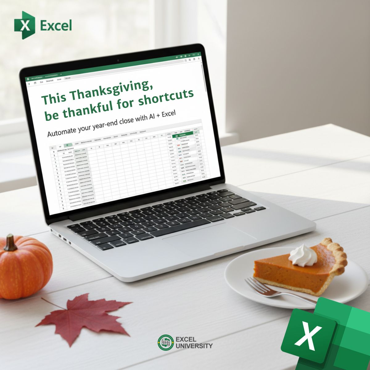 Exceluniversity's tweet image. If you do reporting, audit, or tax prep, you need this. 7-Day Year-End Prep Intensive (2 CPE) = faster close, editable files, live sessions. Enroll Today – $97 excel-university.com/intensive/