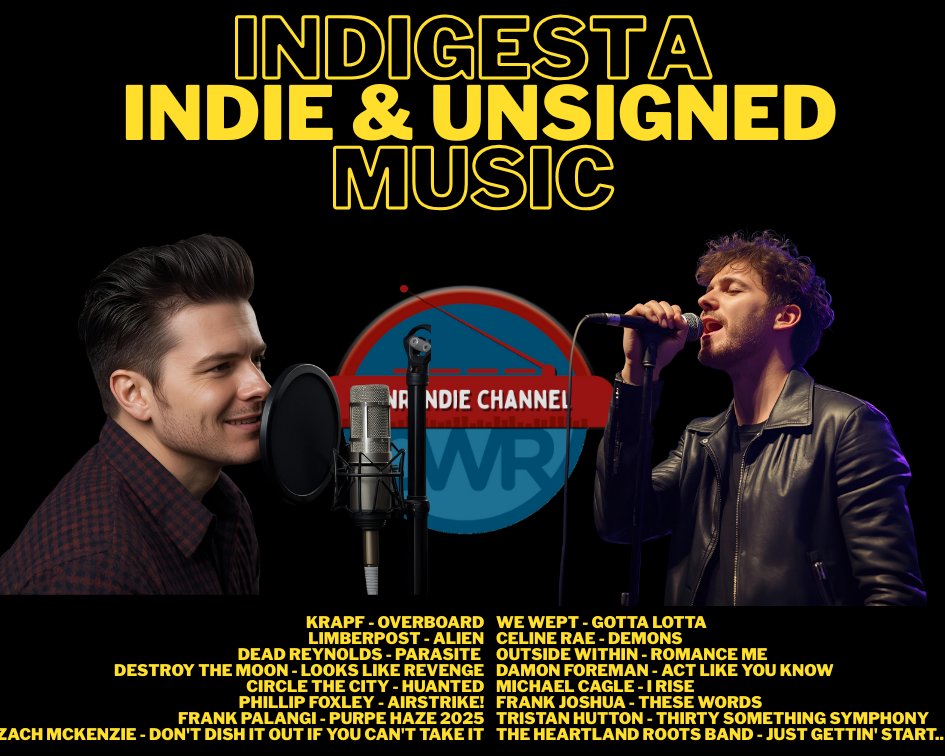 catorwebradio's tweet photo. #NowPlaying #Indigesta
#IsaacKrapf
#Limberpost
@dead_reynolds
#DestroyTheMoon
@circleTheCityCA
@foxleyinfo
@frankpalangi
#ZachMcKenzie
#WeWept
#CelineRae
#OutsideWithin
#DamonForeman
#MichaelCagle
@frankjoshua
#TristanHutton
@thehrbofficial https://t.co/B7h0EhB3Kp