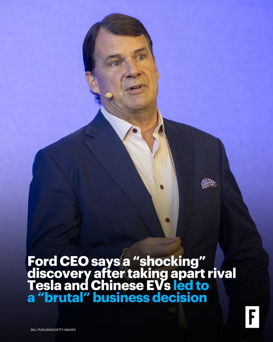Ford CEO Jim Farley said he was struck by a “shocking” discovery when digging into competitors’ vehicles, and it spurred him into taking action that would help the legacy carmaker compete with the likes of Tesla and Chinese upstarts. trib.al/jNtmocj