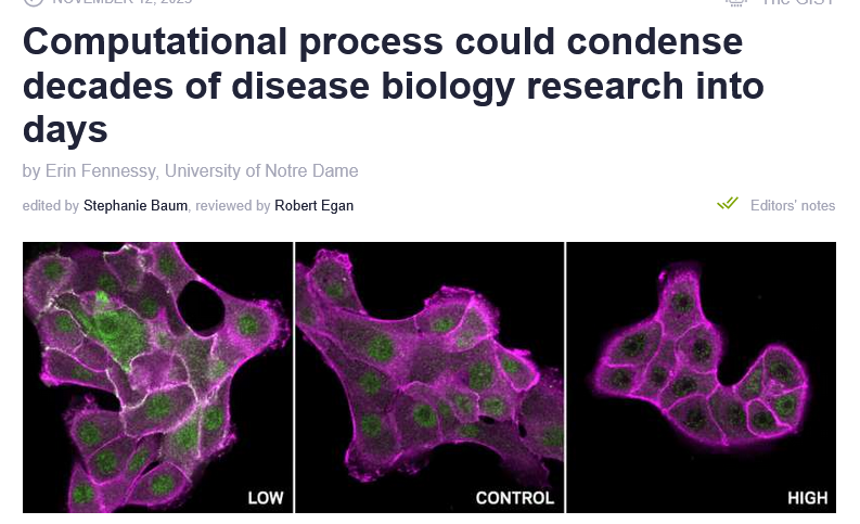Insane acceleration...
and in the most important industry - health/biology

A breakthrough from the University of Notre Dame just changed how we study the chemistry of life.

Researchers built a computational pipeline that can scan hundreds of proteins in days, predicting how
