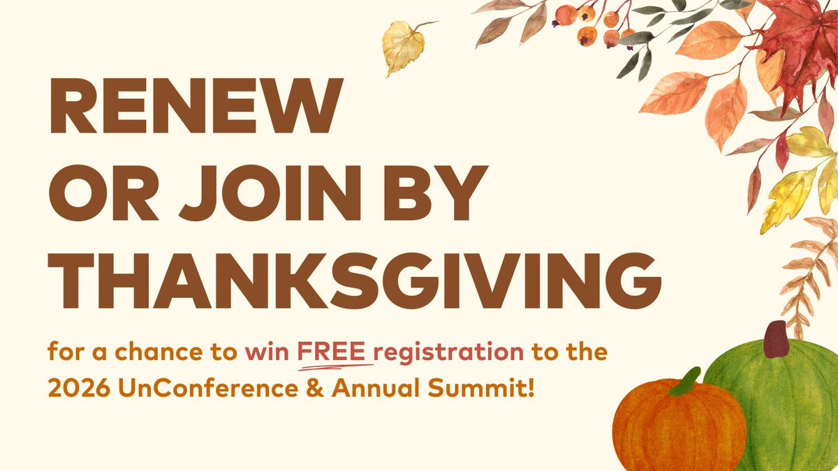 ALC_US's tweet image. There’s never been a better time to renew or join ALC. 🌟

Do it by Thanksgiving, and you could win free registration to the 2026 UnConference AND Annual Summit: alcus.org/page/WhyJoinALC