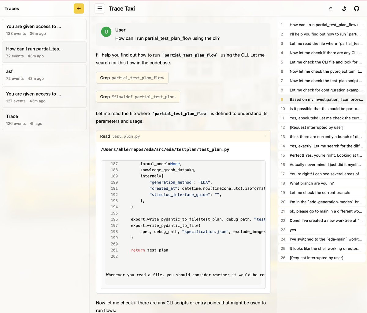 thomasahle's tweet image. I ended up making it - trace taxi is up!
