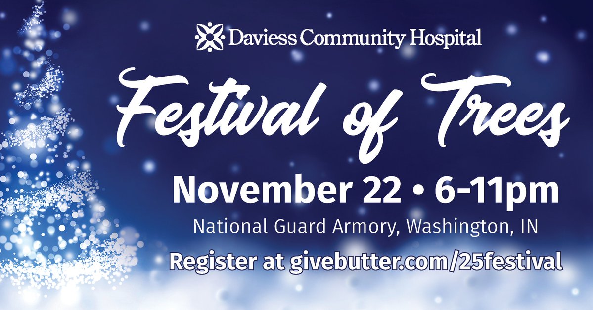 daviesscohosp's tweet image. 🎄 Festival of Trees registration closes Fri., Nov. 14 at 4 p.m. ⏰
Get tickets/tables now → givebutter.com/25festival
Dinner • cash bar • Santa photos • live auction of trees &amp;amp; wreaths • silent auction • music • DJ 🎄
#FestivalOfTrees #WashingtonIN #ThingsToDo