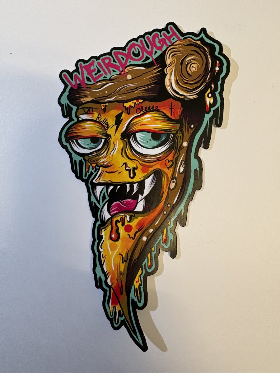 rony_tomano's tweet image. Made stickers for this pizza dude.
Available on my Etsy and at the art show tmrw

#art #stickers #pizzaart #ronytomano #rony #tomano #lowbrowart #illustration #originalart #cartoonart #diy #handmadestickers #graffitistyle