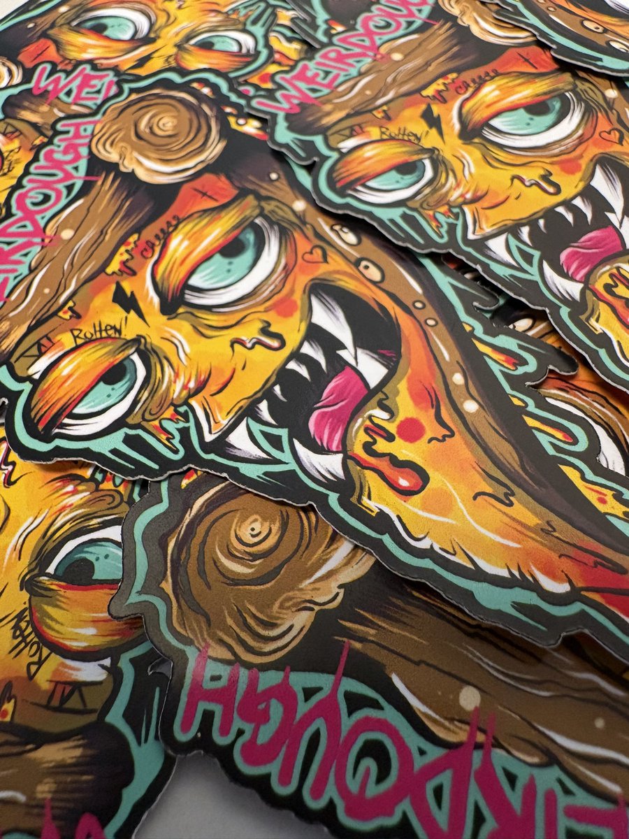 rony_tomano's tweet image. Made stickers for this pizza dude.
Available on my Etsy and at the art show tmrw

#art #stickers #pizzaart #ronytomano #rony #tomano #lowbrowart #illustration #originalart #cartoonart #diy #handmadestickers #graffitistyle