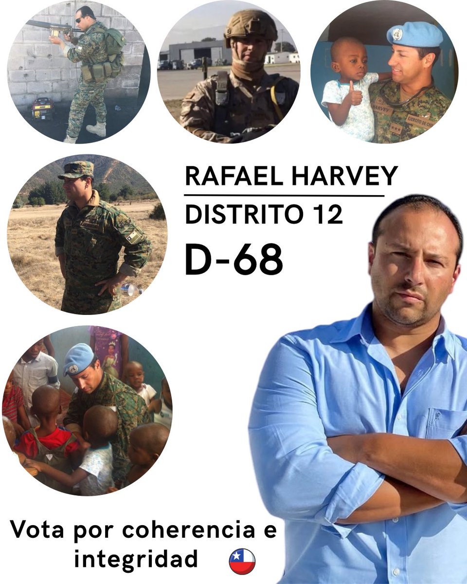 Tengo la conviccion que el Congreso debe ser un lugar para gente honesta, que ame Chile y trabaje por su gente. 🇨🇱

Basta de corrupción y privilegios.
Este 16 de noviembre vota con convicción.

#RafaelHarveyDiputado #LaFlorida #PuenteAlto #LaPintana #Pirque #SanJoséDeMaipo