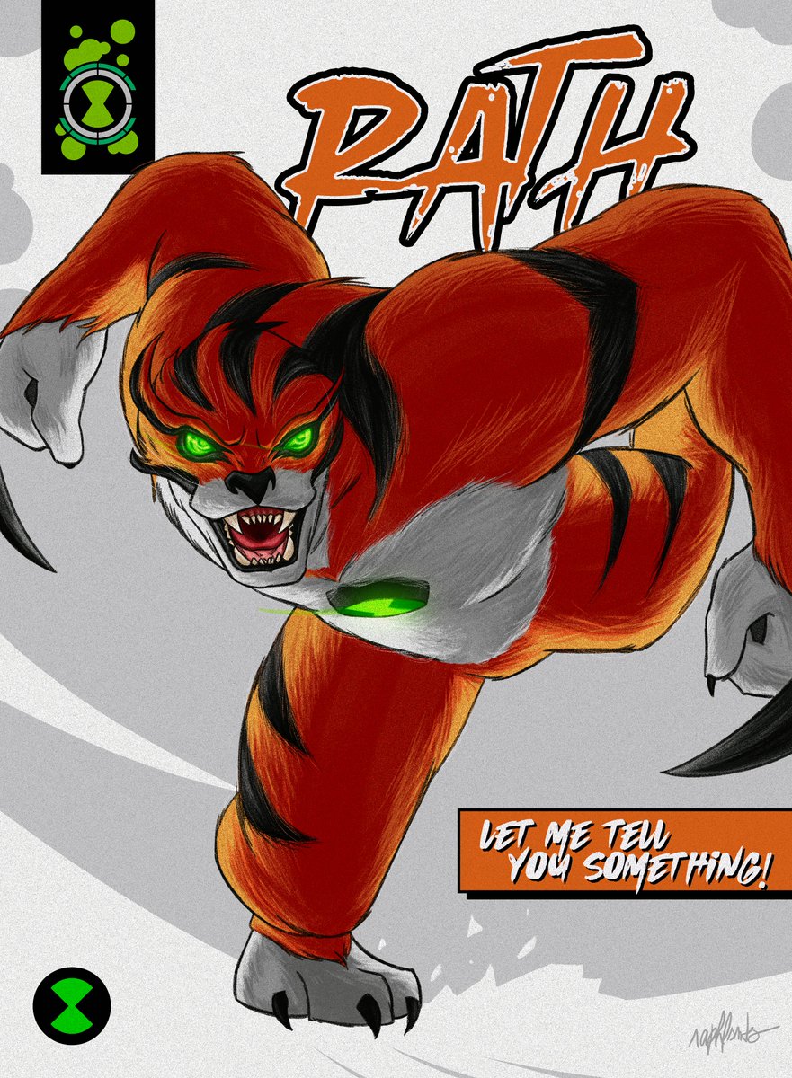 Ben 10 is trending, so I guess I should post some art about him. Rath, the second best alien.

#Ben10 #Rath #Omnitrix