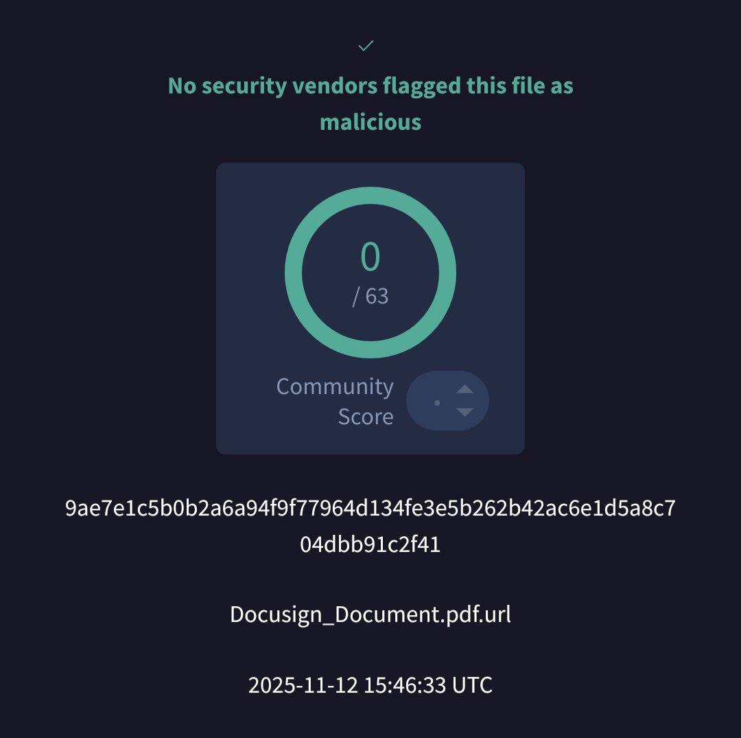 smica83's tweet image. FUD &apos;Docusign_Document.pdf.url&apos; seen from Singapore @abuse_ch 
bazaar.abuse.ch/sample/9ae7e1c… 
URL&apos;s #opendir: 
hxxp://tammhdka(.)shop:5970/1BT/yerk.bat 
hxxps://polyphonic-lights-shipped-minneapolis.trycloudflare(.)com/1ym.zip…