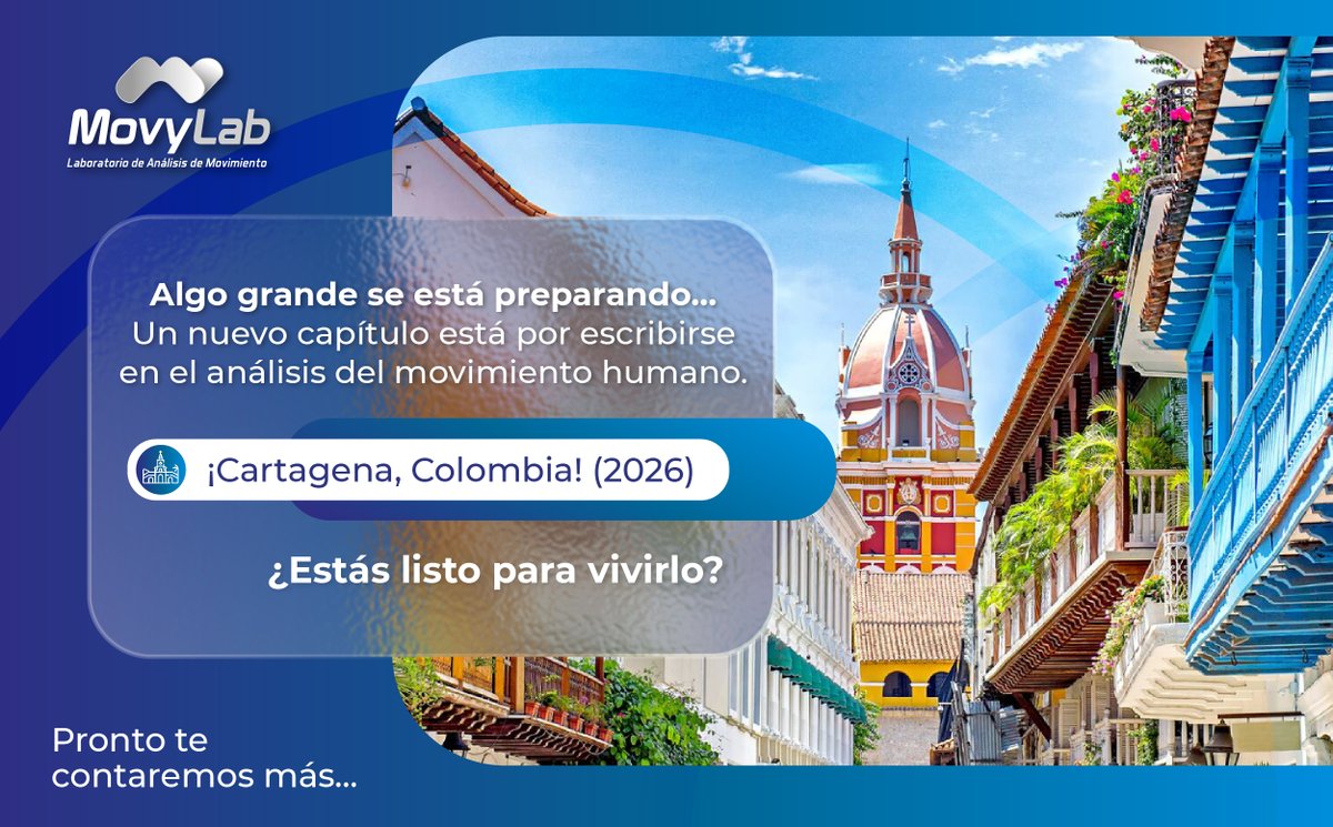 MovyLab's tweet image. 🌎 Prepárate para una experiencia que transformará tu forma de entender la marcha humana.

📍 Cartagena, Colombia – Noviembre 2026
Espéralo pronto…