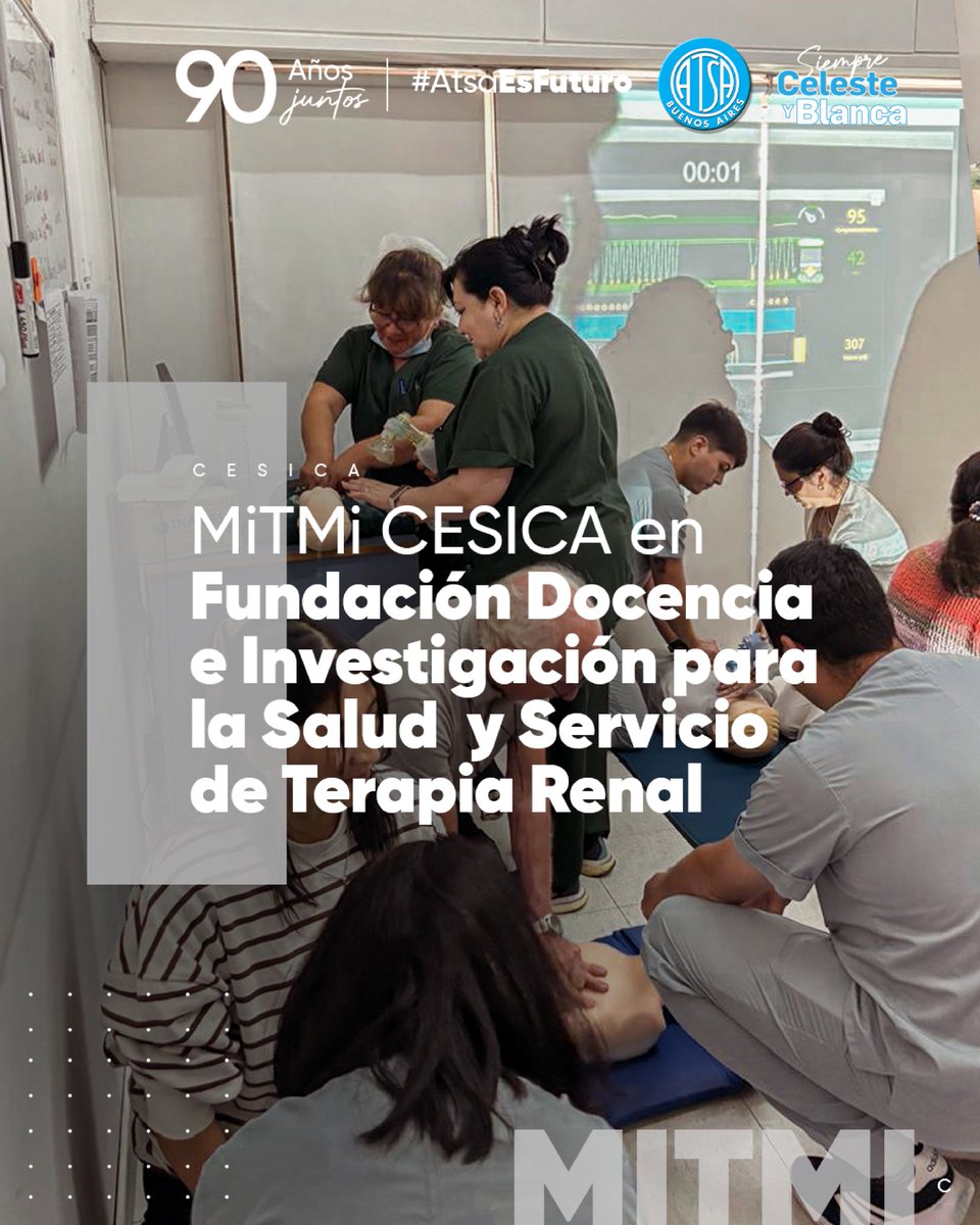 AtsaBsAs's tweet image. Se realizaron capacitaciones de #RCP básico en la Fundación y en el Servicio de Terapia Renal 💪
Gracias al programa MiTMi CESICA, llevamos formación con técnicas de simulación clínica directamente a los espacios de trabajo 🩺
👉 Conocé más en: atsa.org.ar/centro-de-simu…

Seguimos…
