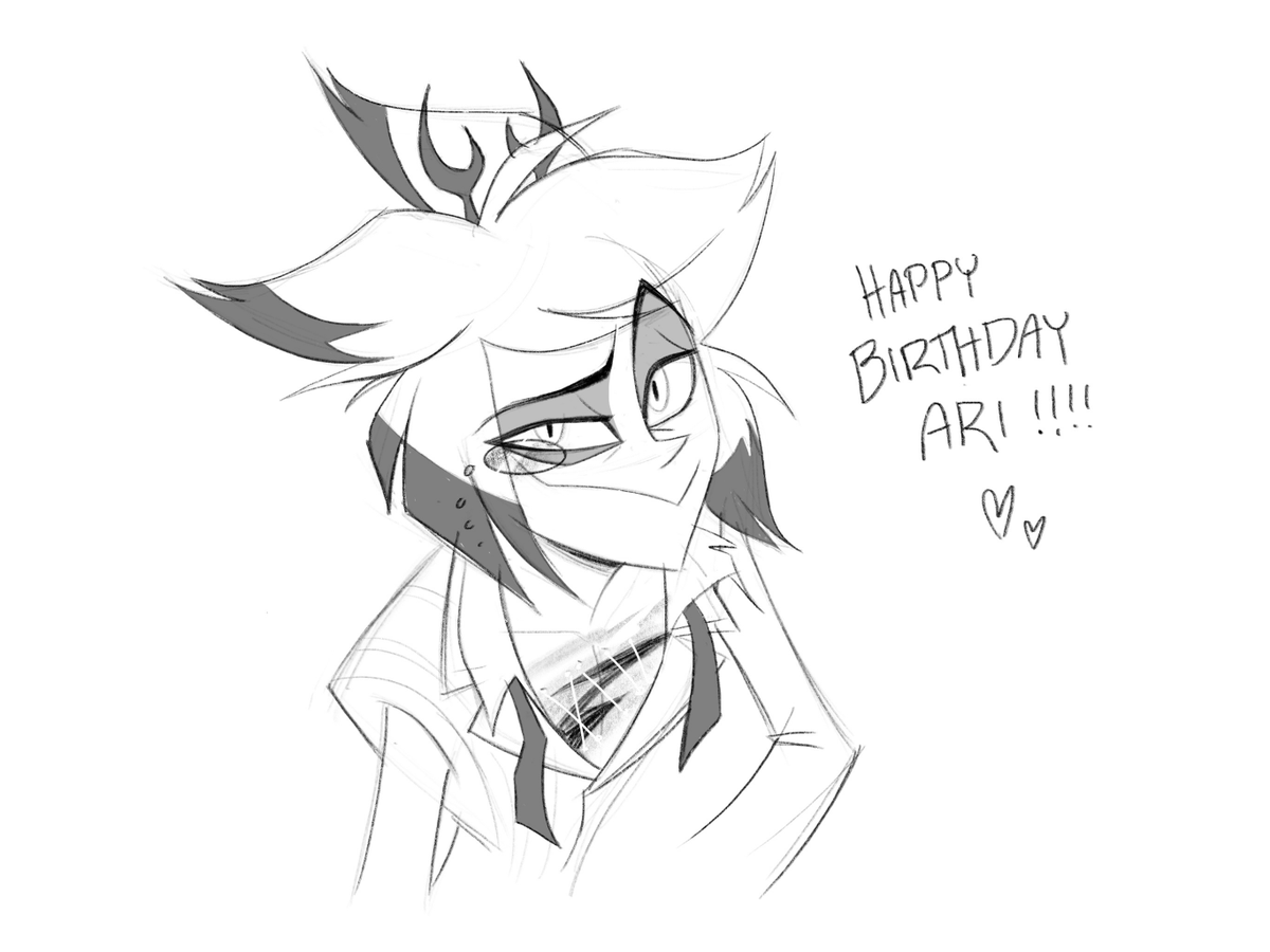 Look at what my amazing friend <a href="/Amessicle/">Aven (they/them) 🦇🌙</a> drew for my birthday! I'm on my knees THANK YOU

#Alastor #HazbinHotel