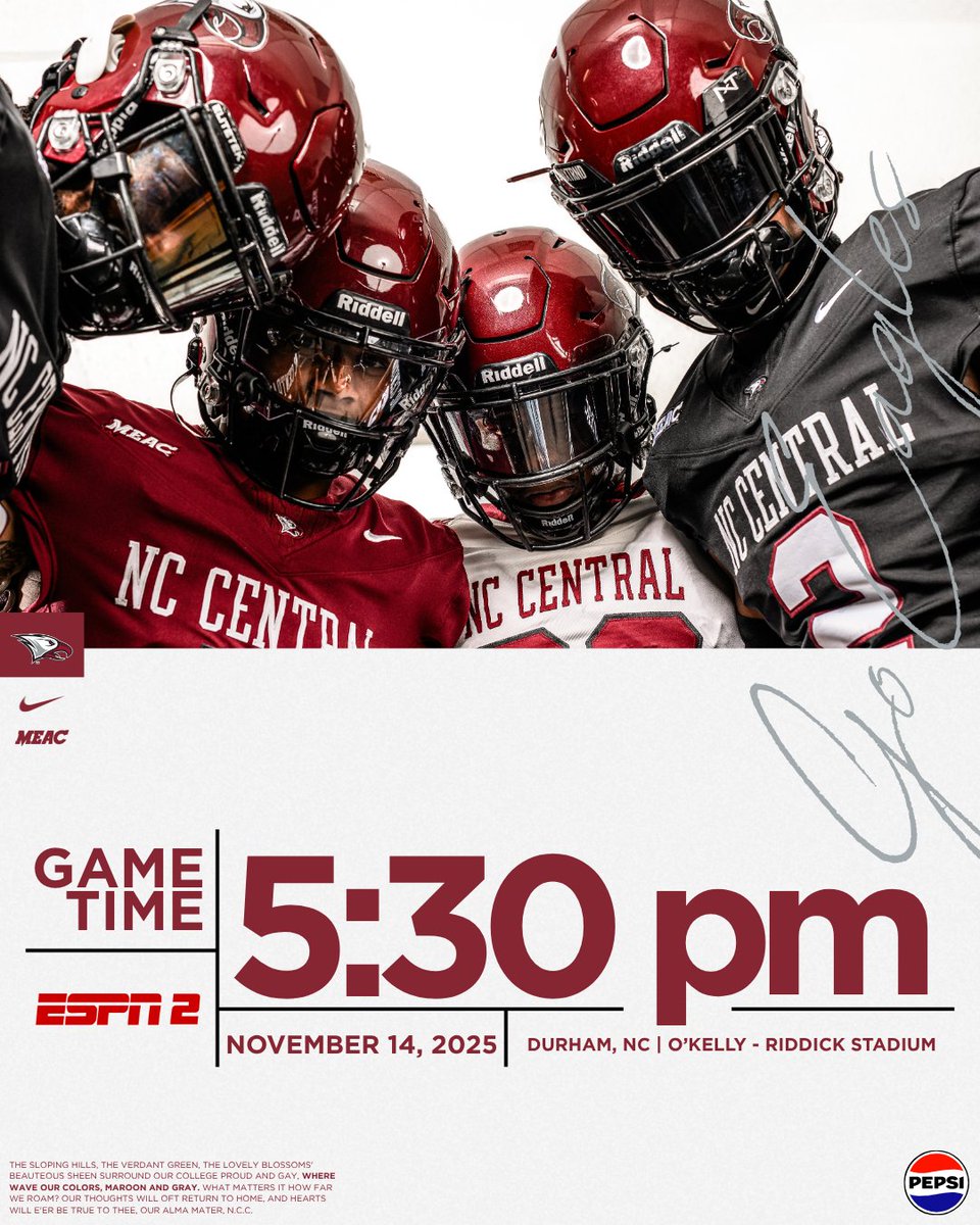 NCCUAthletics's tweet photo. Dark skies, bright stage. See you Friday at 5:30 PM in OKR 🫱🏾‍🫲🏿

#CultureOverScheme #BeGreat #NCCUFootball #EaglePrideAmplified https://t.co/TA2ip8qHtH