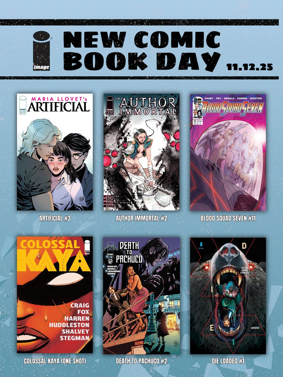 ImageComics's tweet image. Here’s what’s out NOW from Image Comics!
This New Comic Book Day is huge! What are you excited for? 
Follow the link for full detail - imagecomics.com/comics/new-rel…