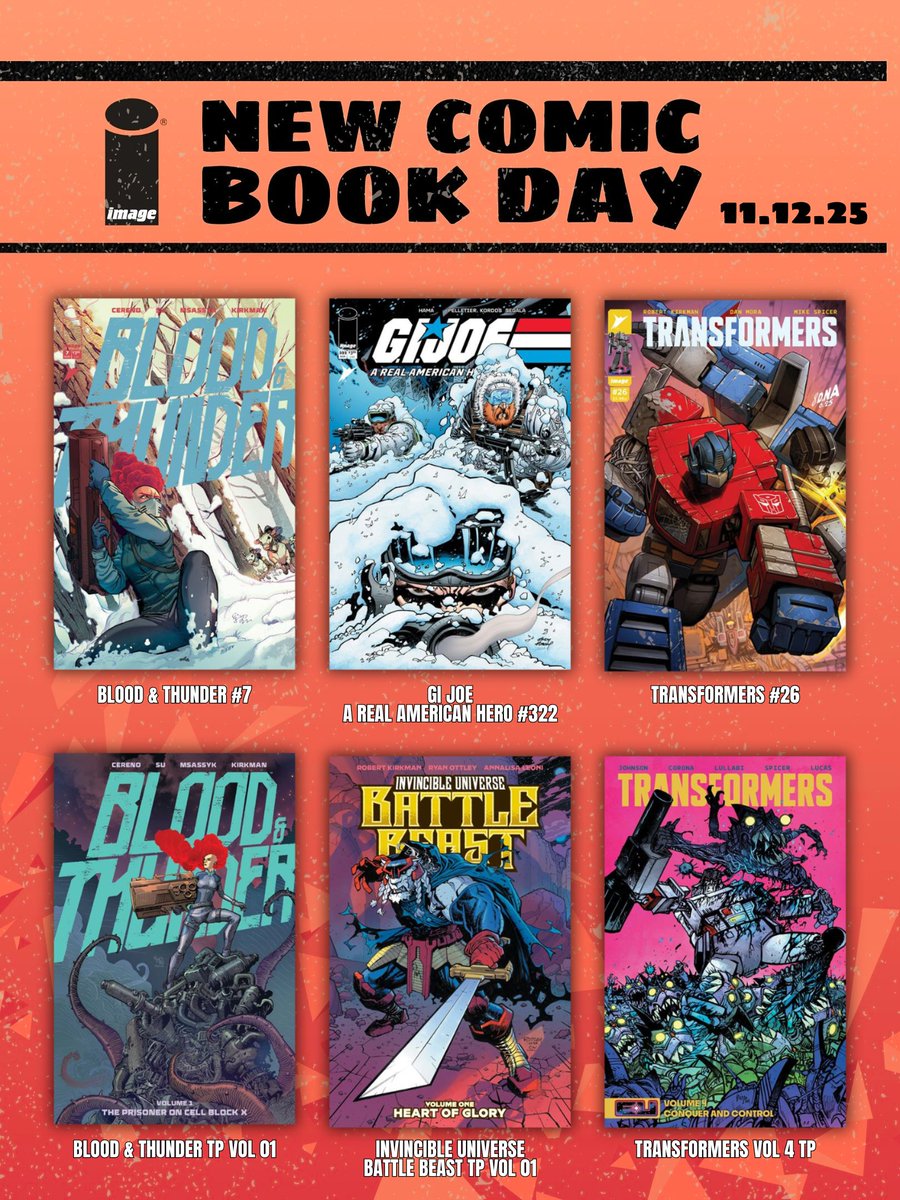 ImageComics's tweet image. Here’s what’s out NOW from Image Comics!
This New Comic Book Day is huge! What are you excited for? 
Follow the link for full detail - imagecomics.com/comics/new-rel…