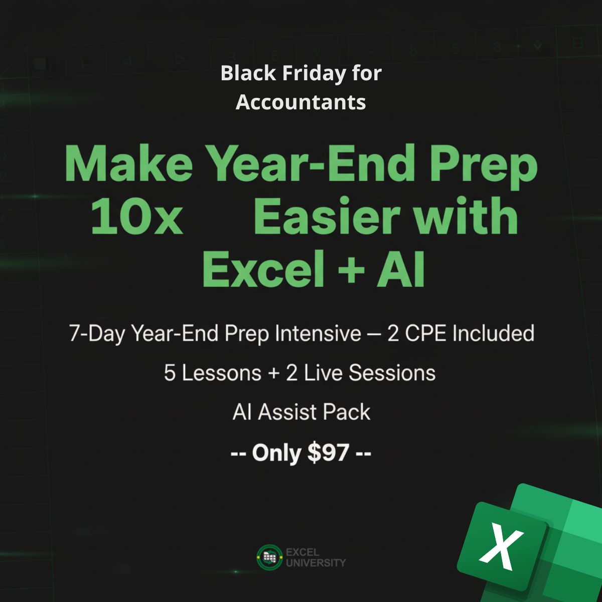 Excel University tweet media