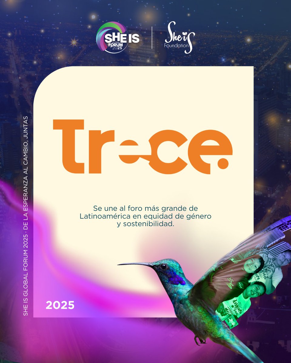 Bienvenida a <a href="/CanalTreceCO/">Canal Trece</a> al She Is Global Forum 2025.

Nos emociona contar con un medio que amplifica las voces que inspiran y transforma desde la cultura, la diversidad y la juventud. 

#SheIsGlobalForum #SIGF2025 #CanalTrece  #ComunicaciónConPropósito