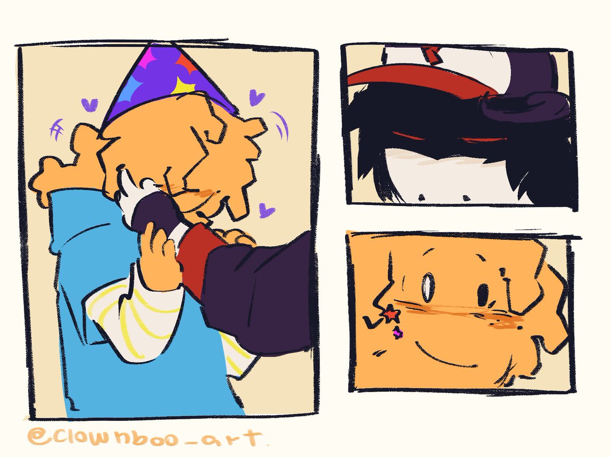 clownboo_Art's tweet image. then pest punched poob in the face so hard they shattered across time and space and they were never seen again