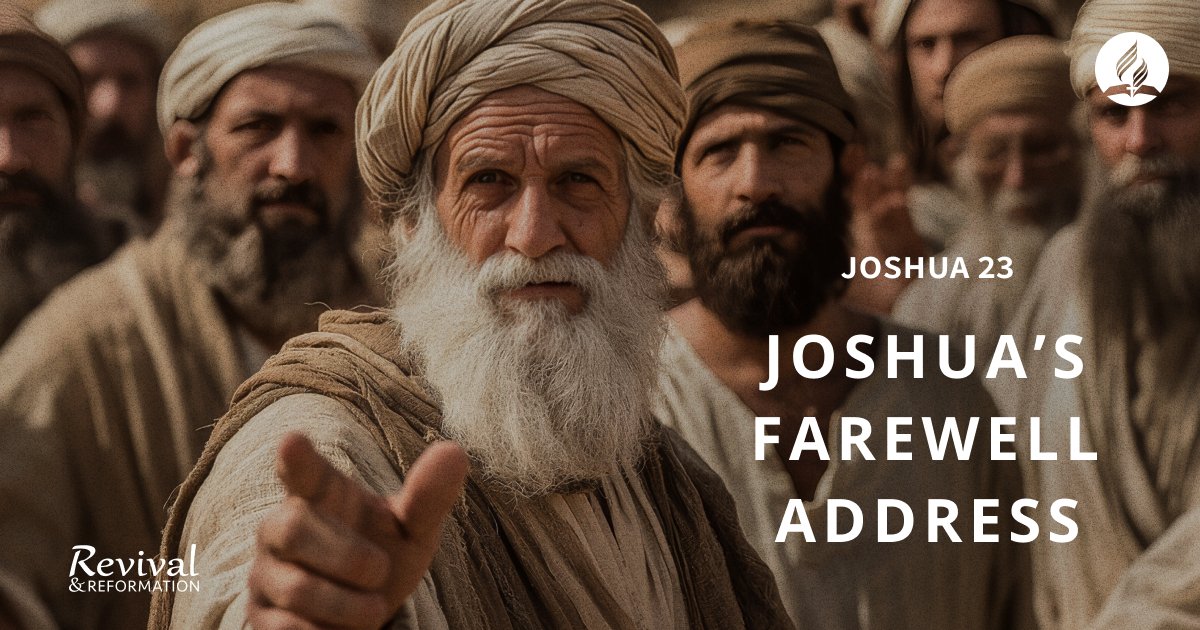 Revive_Reform's tweet image. Knowing his time was short, Joshua calls God’s chosen people together to remind them that God was fulfilling all He’d promised to their ancestors (23:2-3). 

Go to Daily Bible Reading 👉 revivalandreformation.org/bhp/en/bible/j…