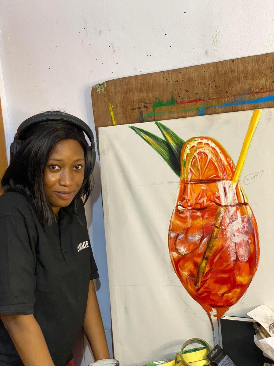 Lammie_Art01's tweet image. Barbecue Fish won’t be bad with this cocktail drink