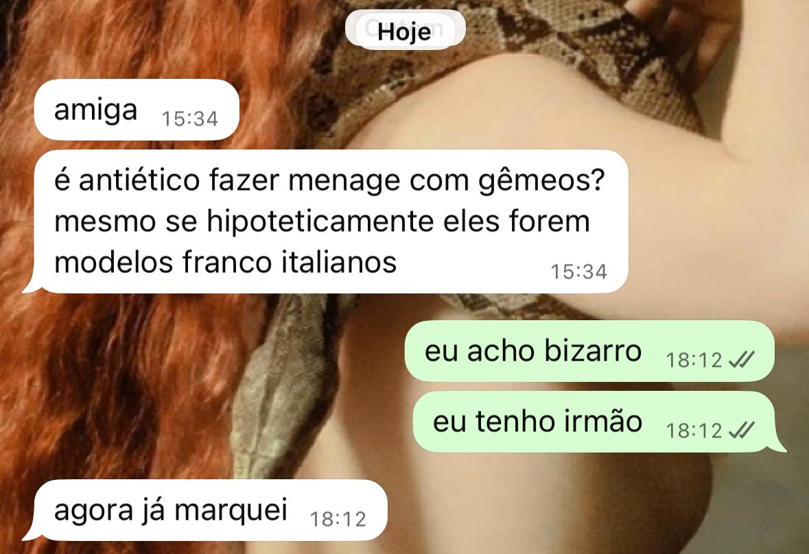 recebi a notificação dessa mensagem enquanto dava uma aula