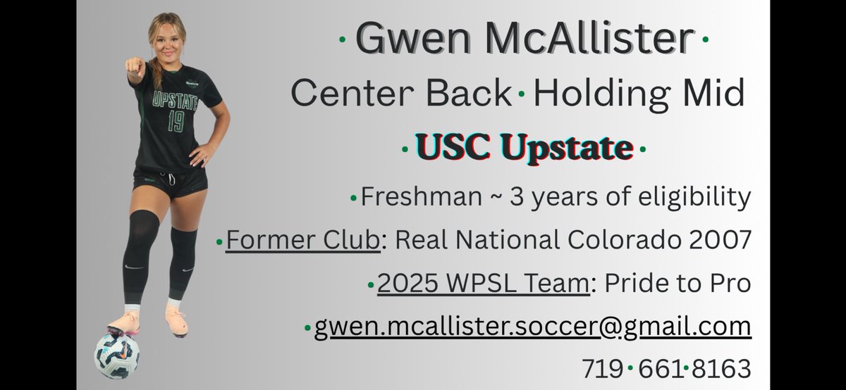 After lots of thoughtful consideration, I have decided to enter the #TransferPortal on November 17th! I am extremely grateful for my time at USC Upstate, but it is time to start a new journey! 
<a href="/ImYouthSoccer/">ECNL/GA/Recruiting/College Soccer</a> 
<a href="/ImCollegeSoccer/">College Soccer Truth ™</a> 
<a href="/TopDrawerSoccer/">TopDrawerSoccer</a>