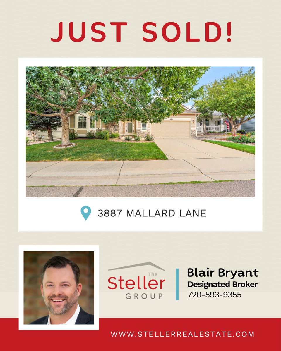 TheStellerGroup's tweet image. 🏡 Just Sold in Highlands Ranch!
Blair helped his clients successfully sell their beautiful ranch-style home. Wishing them the best in their next chapter! ✨

#JustSold #HighlandsRanchHomes #ColoradoRealEstate #RanchStyleLiving #HomeSellingSuccess #ListingAgent