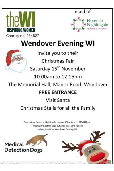 If you want to pick up your WCT 2026 Calendar in person and save on postage, why not visit the WCT stand at:
Wendover Evening Women Institute Christmas Fair
Saturday 15th November  10am -12.15pm
at the Memorial Hall, Manor Road, Wendover