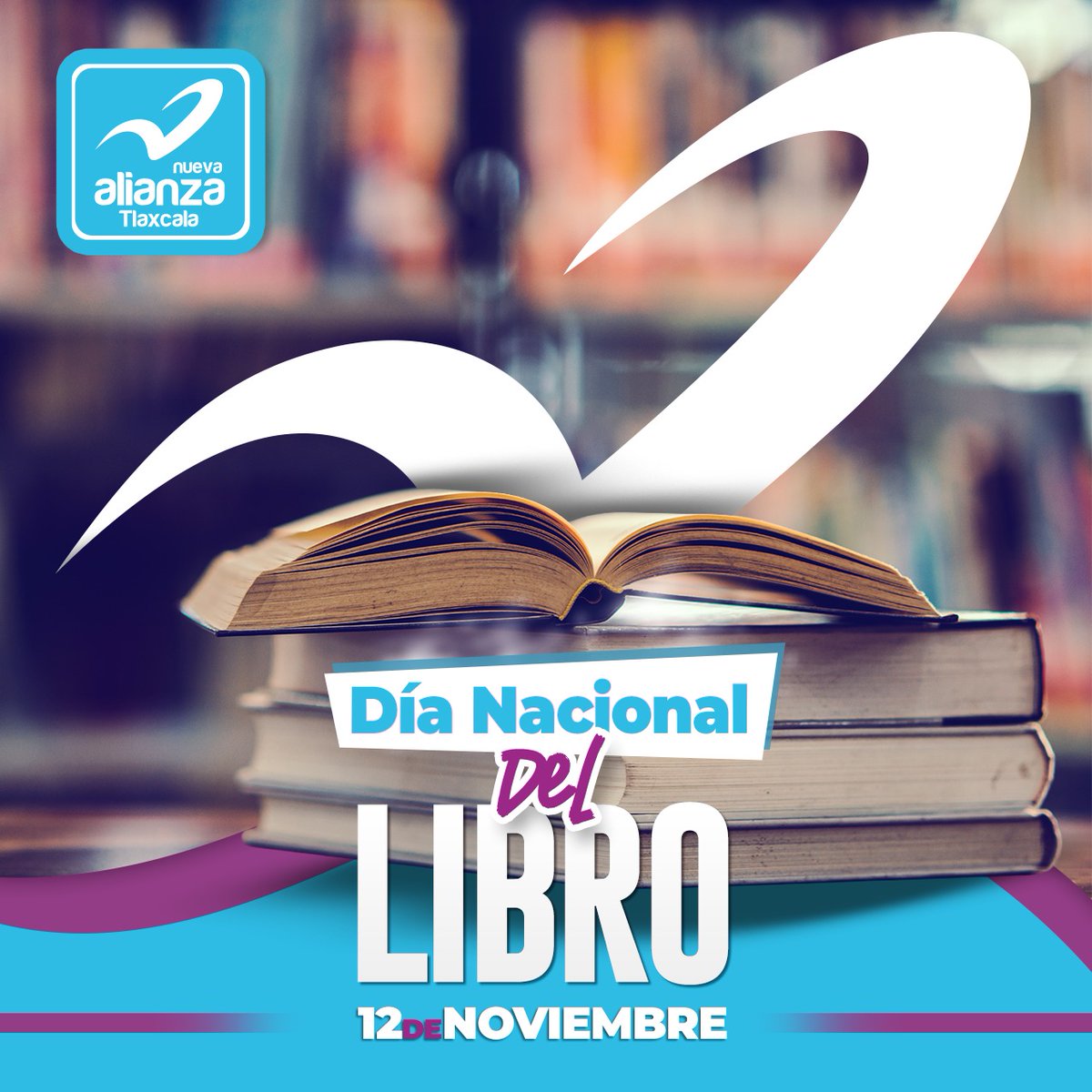 Hoy celebramos el Día del Libro, una fecha para recordar el poder de la lectura en la formación de nuevas generaciones.

En Nueva Alianza Tlaxcala creemos que un libro puede abrir mentes, inspirar sueños y transformar realidades. 🩵