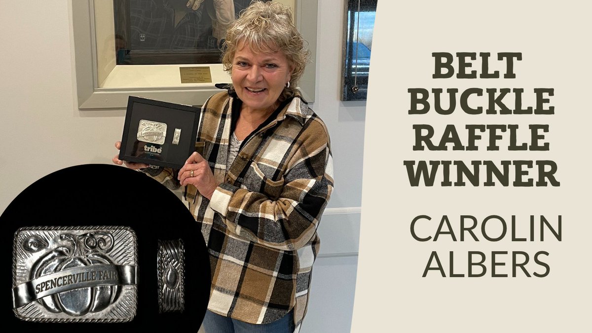 Congratulations to our 170th Spencerville Fair Belt Buckle Winner, Carolin Albers!

Learn more about the belt buckle and its story here: spencervillefair.ca/belt-buckle-ra…

#SpencervilleFair #ComeHomeToYourFair #BeltBuckleWinner #SupportLocal #SpencervilleAgriculturalSociety #CommunityPride