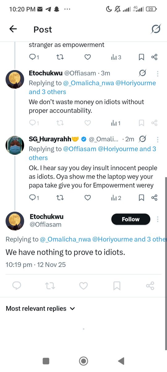 _Omalicha_nwa's tweet photo. @silverpenydr 
@Horiyourme 
@boye4christ2006 
@mobola_ade 

Anywhere you see your haters, just leave me with them 😂😂😂 bloody idiots!! They can't take what they dish out!!! 

He blocked me before my last answer!! 

#10laptopsproject MUST BE A SUCCESS 🔥 https://t.co/26sbWdwFda