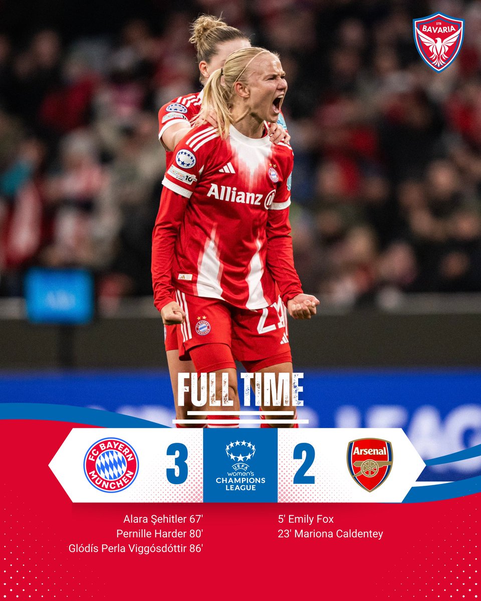 Babak kedua menjadi kebangkitan FC Bayern Wanita dalam melawan The Gunners 💥🔴⚪️

#MiaSanMia #UWCL #FCBARS #Football #STBayern #FCBayern