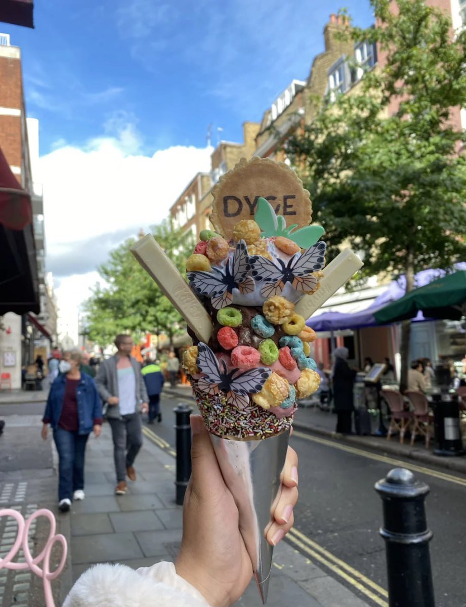 Indulging in a delightful treat that combines the sweetness of ice cream with the playful charm of candy🍦🍬