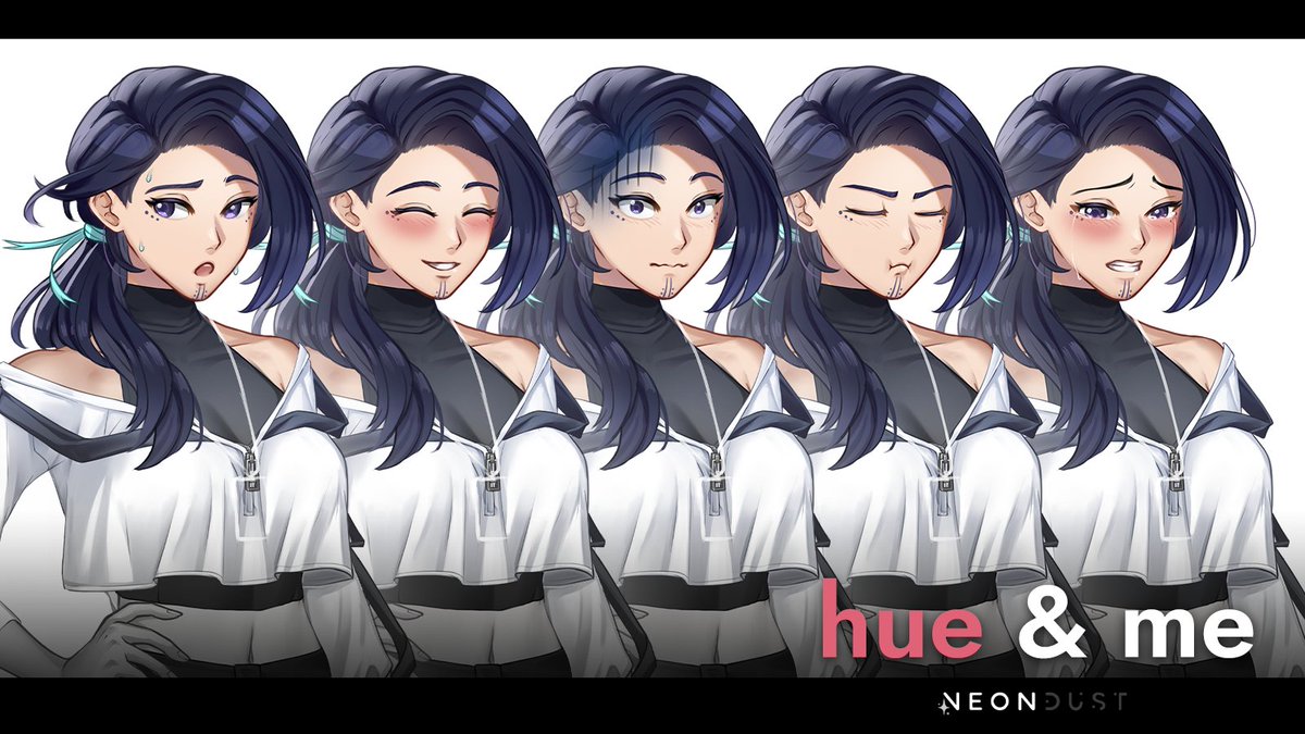 Hue and Me 🩶🩷🤍 by Neondust tweet media