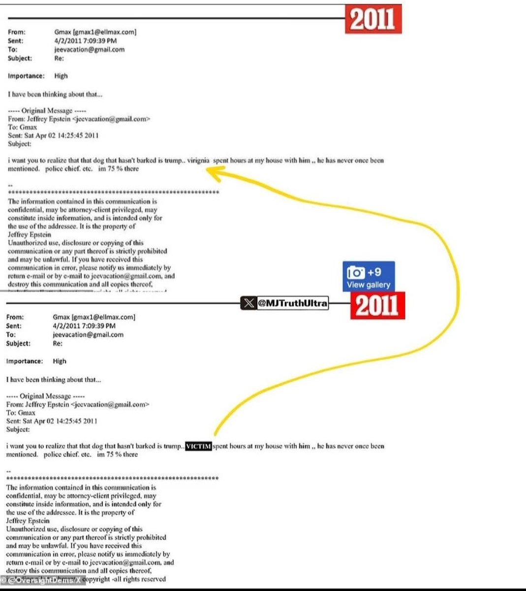 Democrats intentionally omitted Virginia Giuffre from the "bombshell" email.
Because she's already on record clearing Trump's name on Epstein.