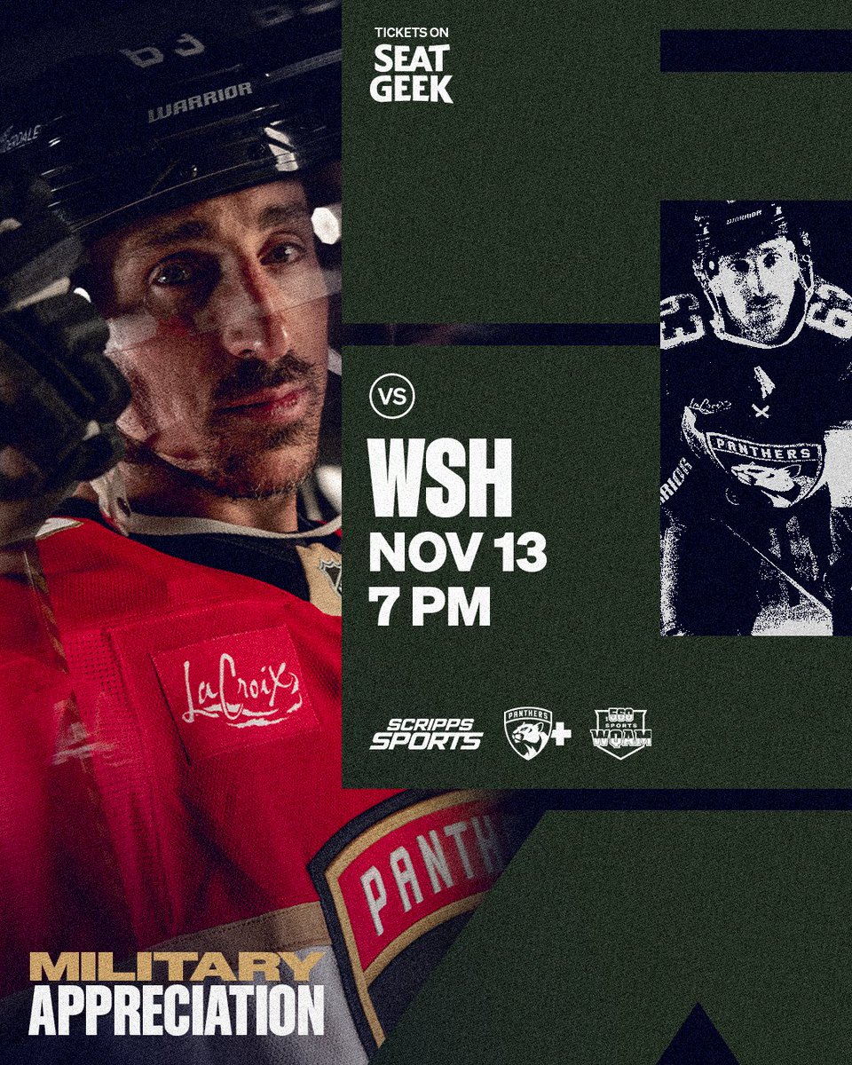 FlaPanthers's tweet photo. Saluting those who serve tonight 🫡

#TimetoHunt https://t.co/QkorlknsYT