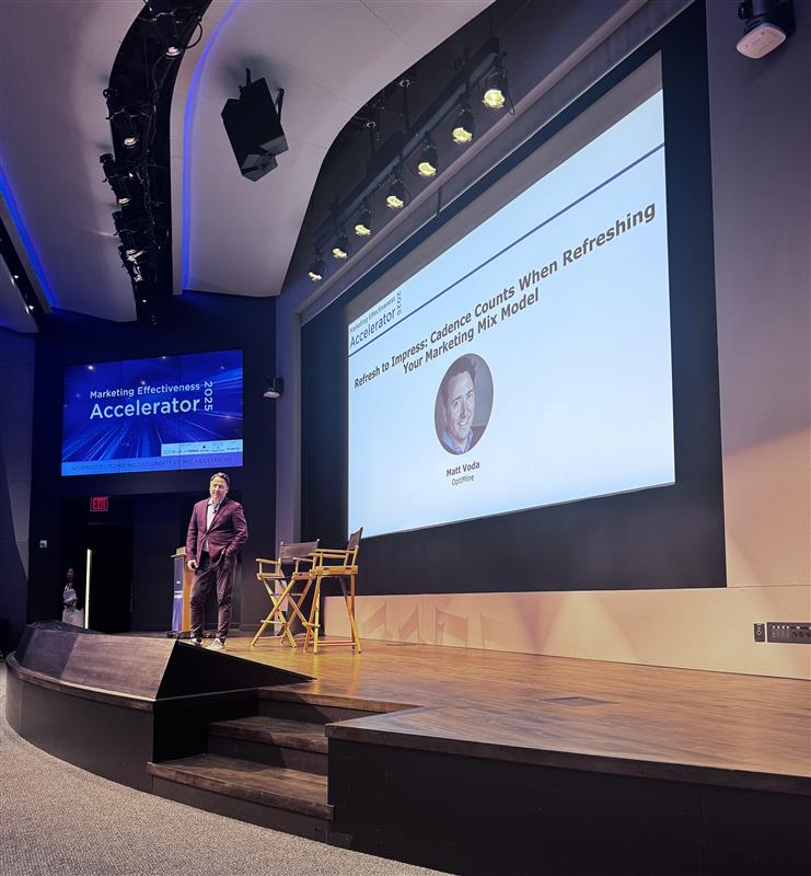 the_ARF's tweet image. What&apos;s the optimal cadence for an #MMM refresh? OptiMine&apos;s Matt Voda uncovered research at today&apos;s ARF Marketing Effectiveness Accelerator #ARFAccelerator #MarketingMixedModeling #Modeling #AdvertisingResearch