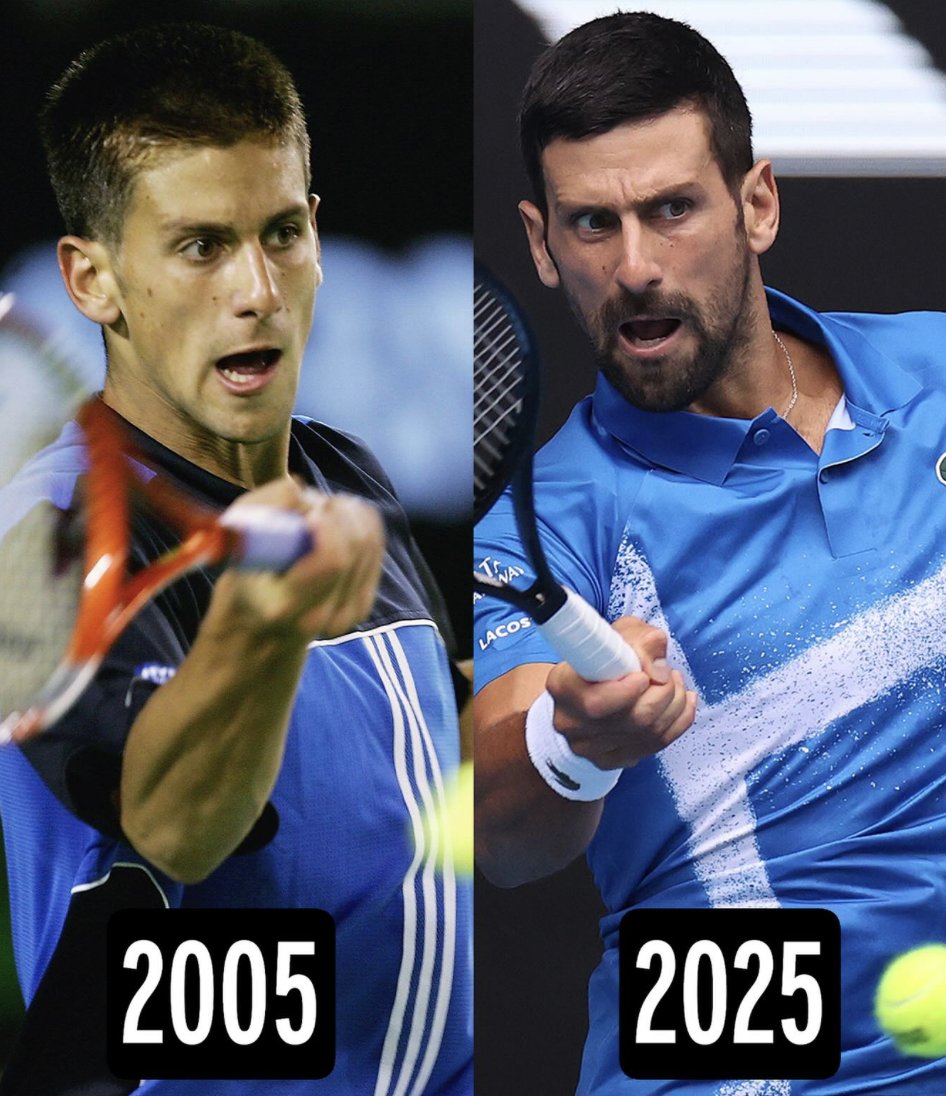 DjokovicFan_'s tweet image. When Novak Djokovic played his first match on the ATP tour, this is how old the current Top 10 players were:

🇪🇸Alcaraz 1
🇮🇹Sinner 3
🇩🇪Zverev 7
🇺🇸Shelton 2
🇺🇸Fritz 7
🇦🇺De Minaur 5
🇨🇦Auger-Aliassime 4
🇮🇹Musetti 2
🇬🇧Draper 3

Timeless.