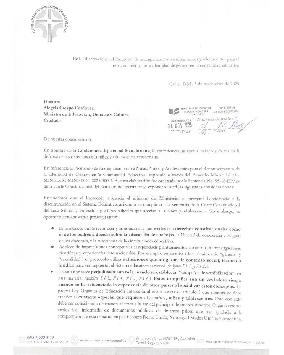 Conferencia Episcopal Ecuatoriana tweet media