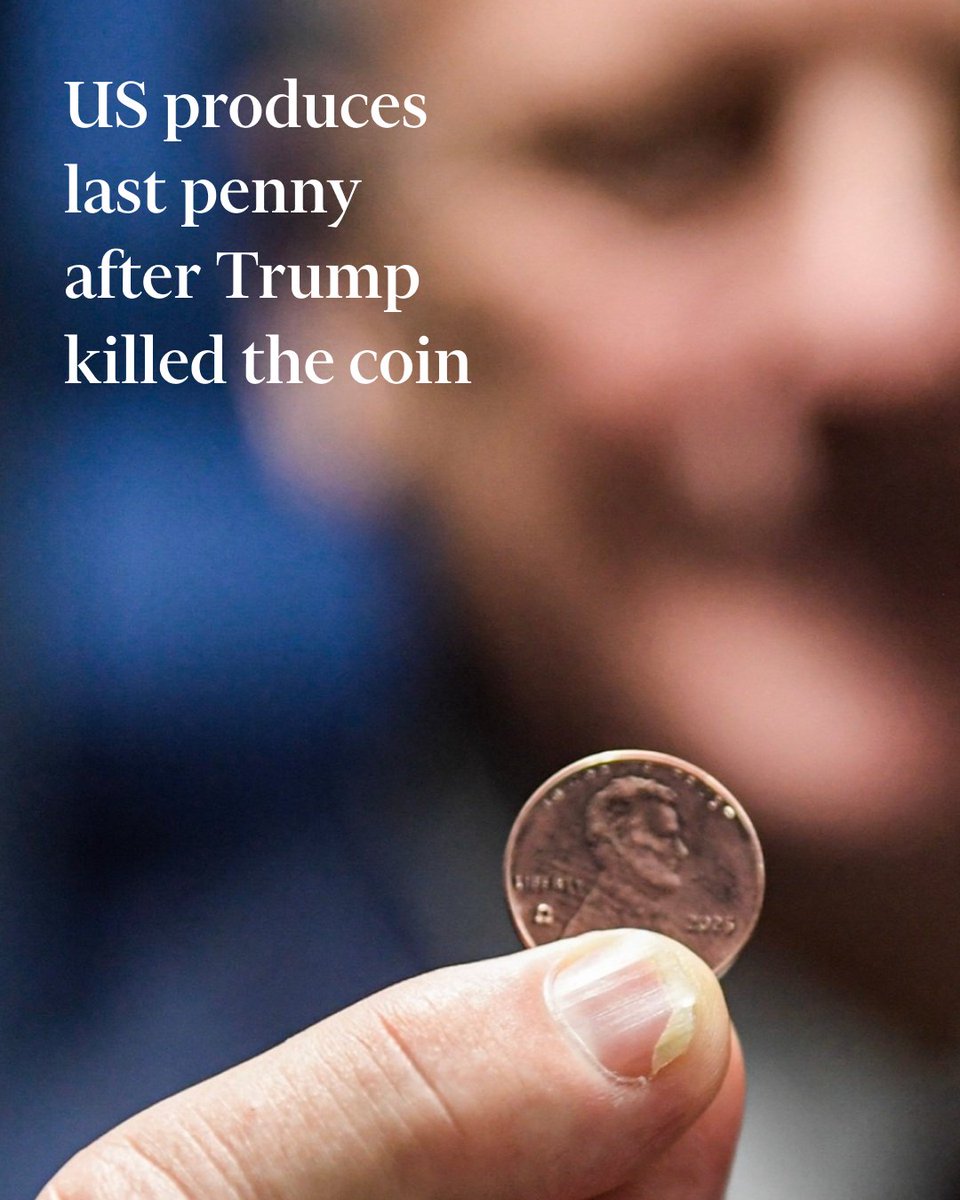 The US has officially ended production of the one-cent coin, as digitisation and rising costs have undercut the case for the penny after 230 years. on.ft.com/47DMYRZ