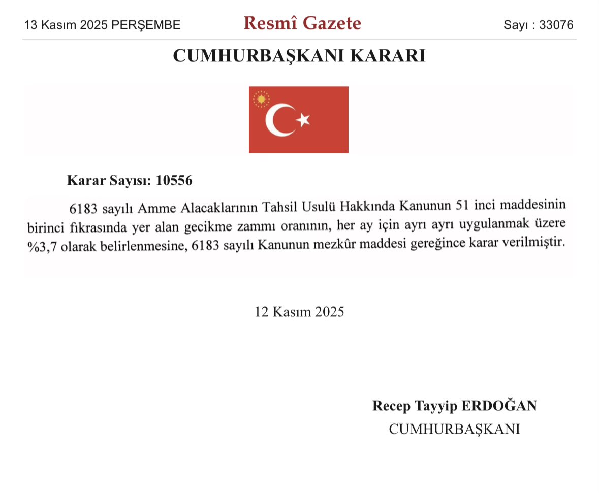 Sayın Cumhurbaşkanımız <a href="/RTErdogan/">Recep Tayyip Erdoğan</a>,
Gecikme zammı oranını %4,5’ten %3,7’ye düşürerek vatandaşın, esnafın ve çiftçinin sesine kulak verdiniz. Bu karar, zor günlerden geçen milyonlar için umut olmuştur.

Şimdi tüm Türkiye adına bir ricamız var;
Ekonomik daralmadan etkilenen, e-haciz